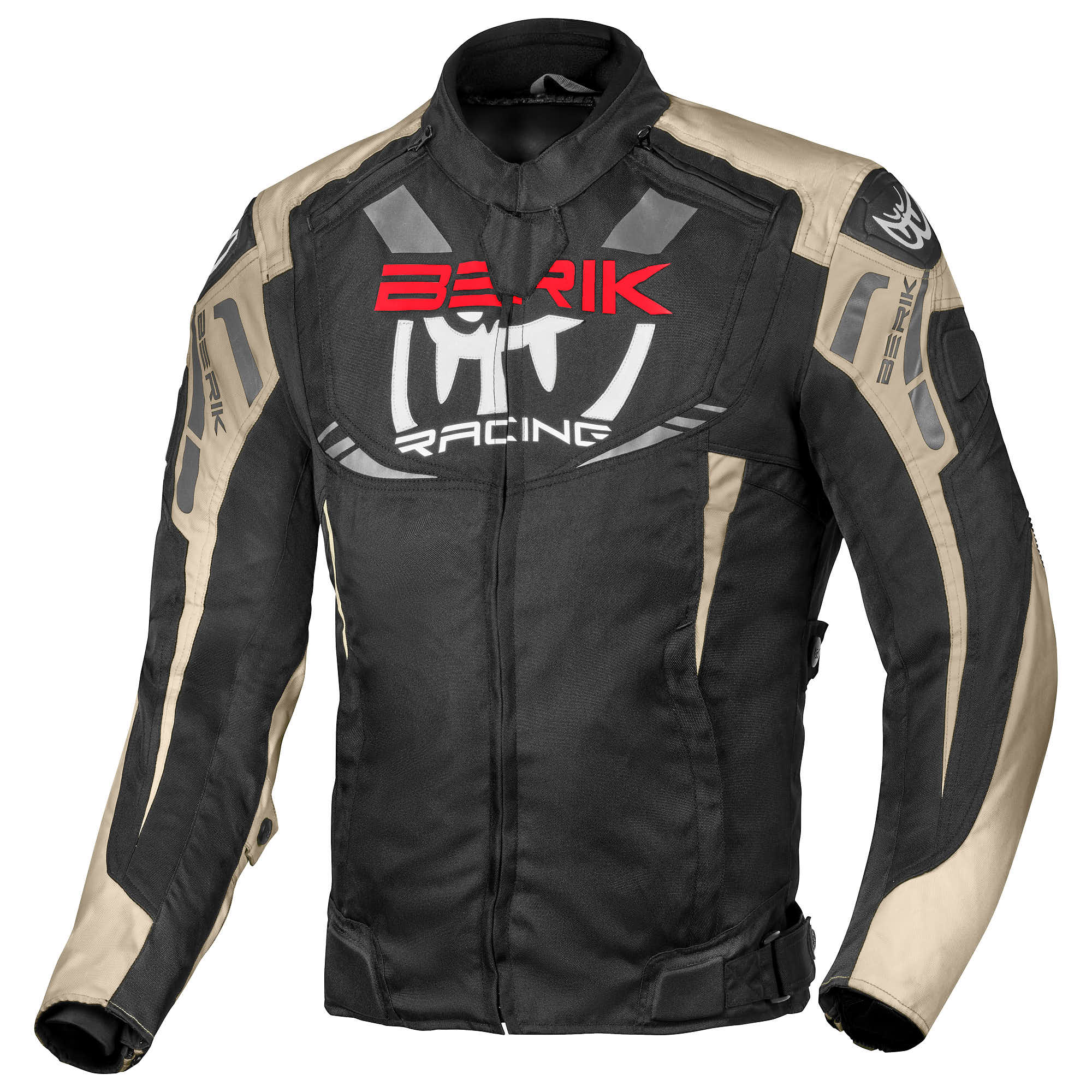 Berik Amras waterproof Motorcycle Textil Jacket black/khaki/red 56 Figure 1