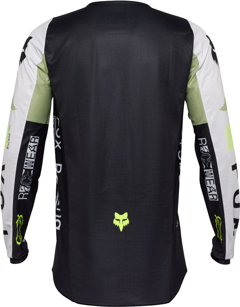 FOX 180 Race Spec Motocross Jersey Noir/Blanc/Vert XL Figure 2