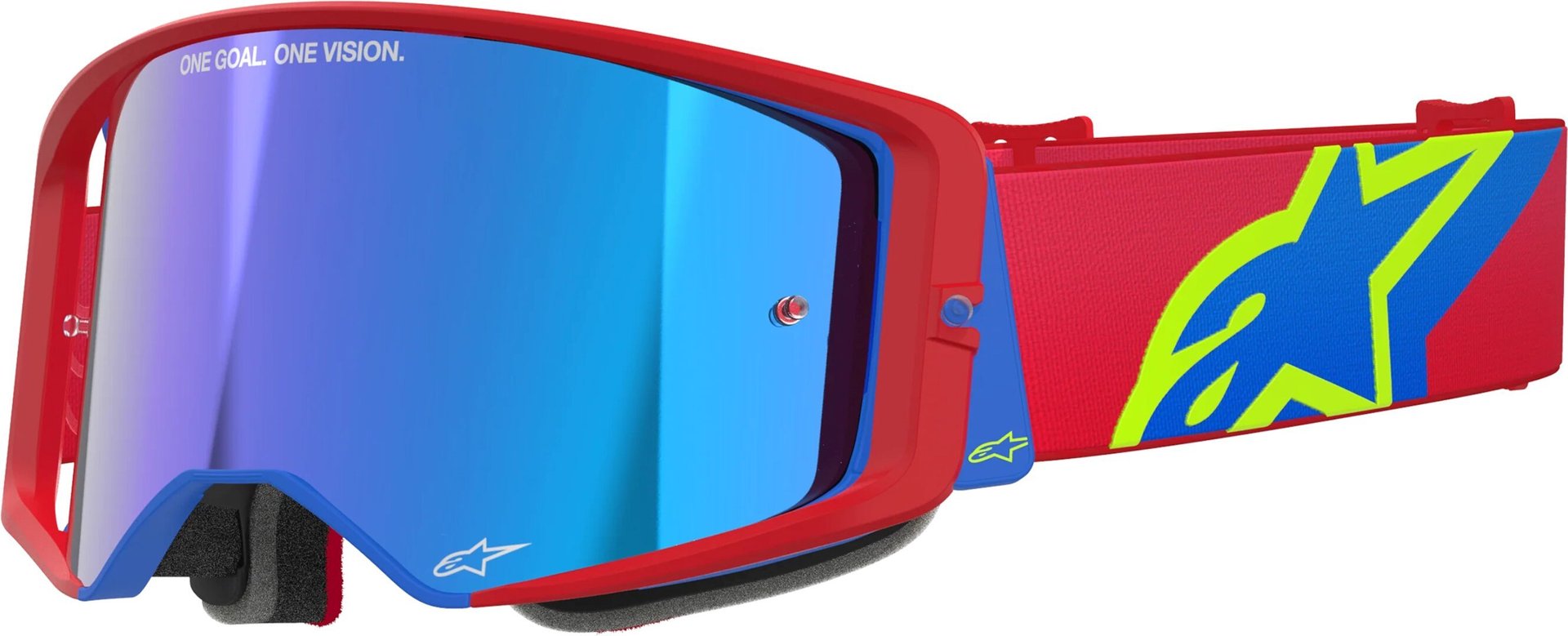 Alpinestars Supertech Corp Absolute Vision Mirror Ochelari de motocross Roșu/Albastru Figura 1