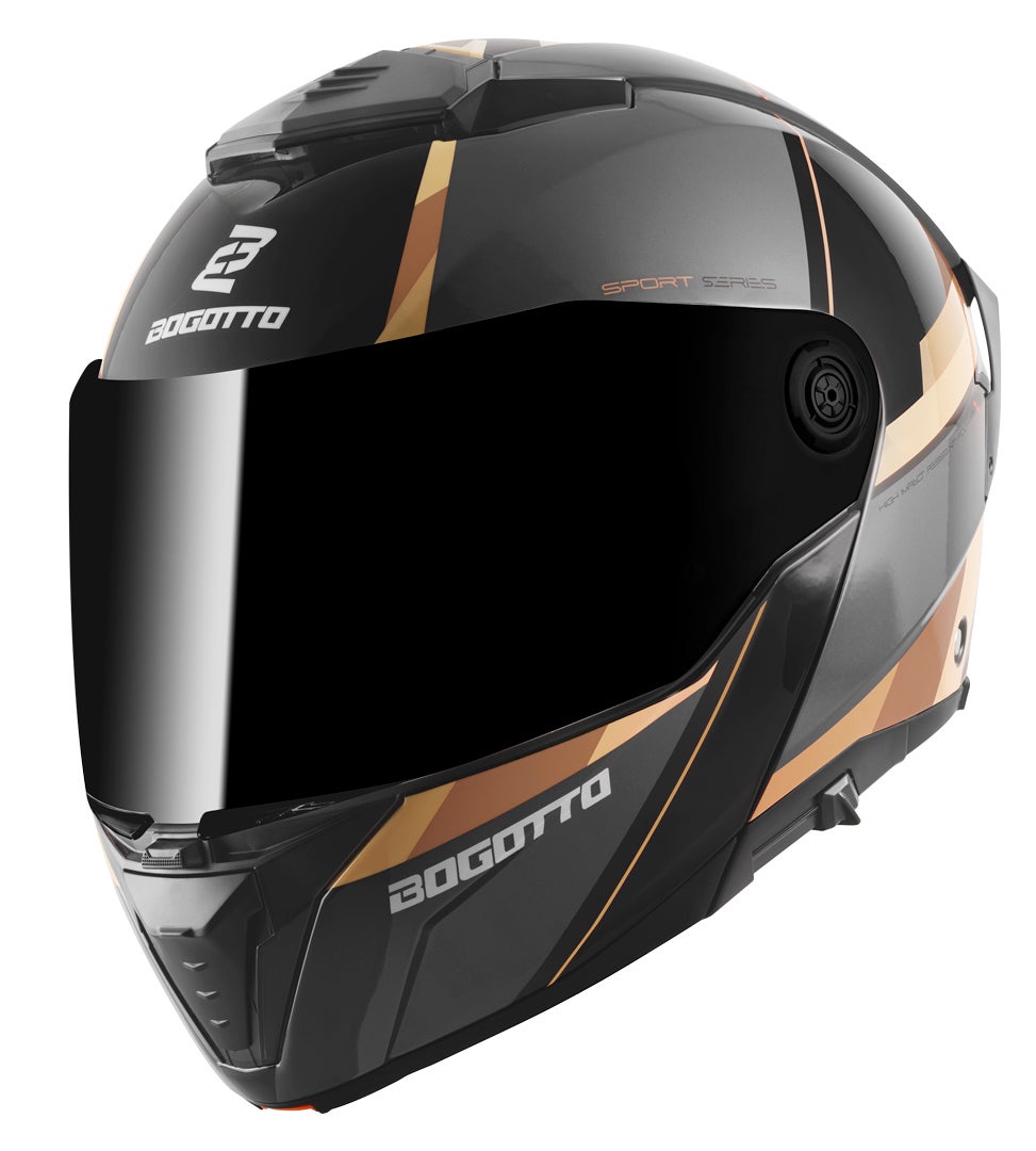 Bogotto FF404 Ezion Casque modulable Noir mat/marron S Figure 2