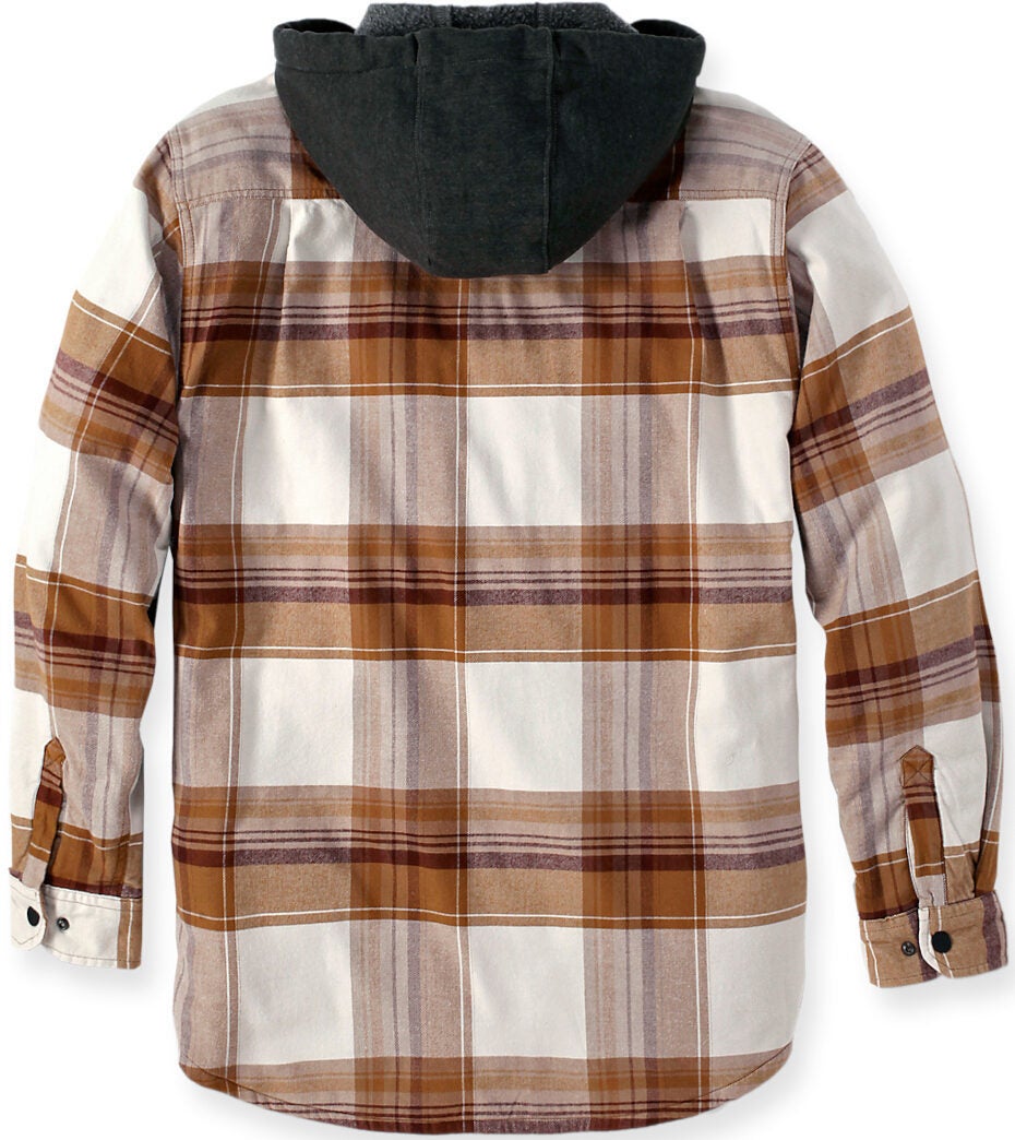 Carhartt Rugged Flex Flannel Hooded Hemd hellbraun M Abbildung 2