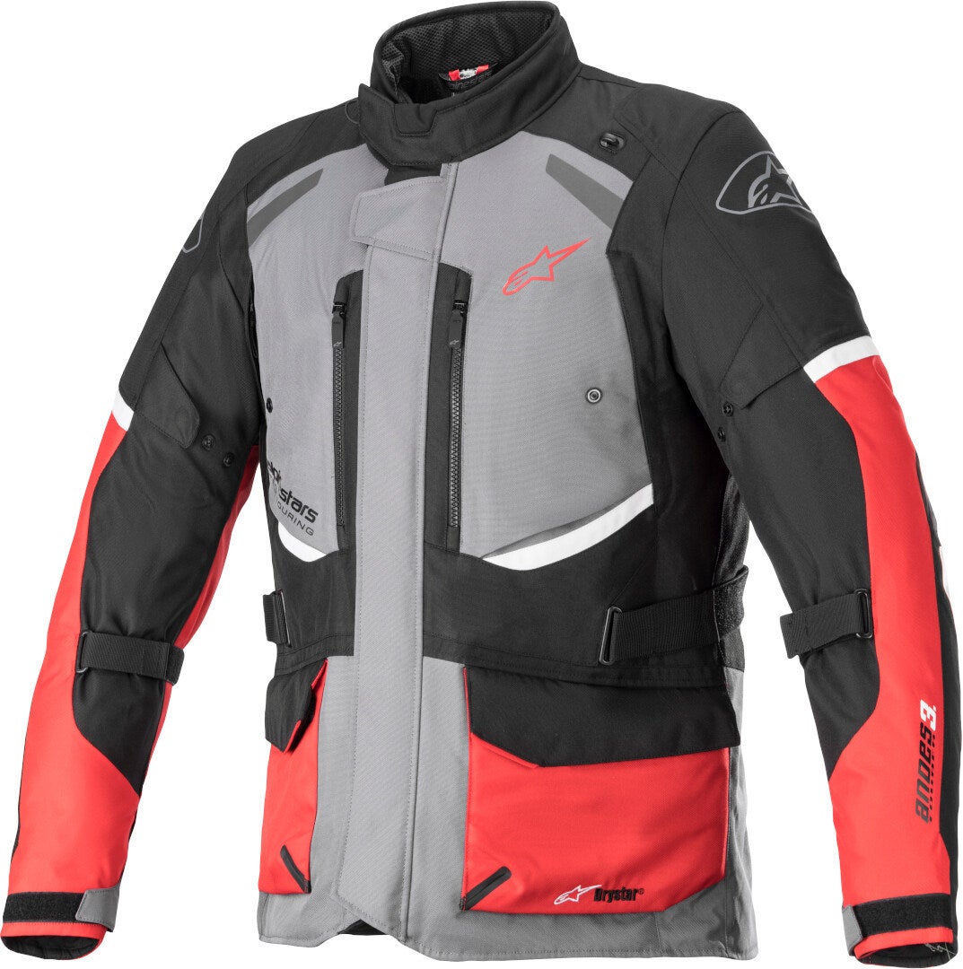 Alpinestars Andes V3 Drystar Motorcycle Textile Jacket grey/black/red 4XL Figure 1