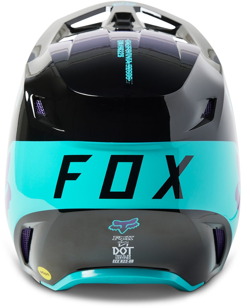 FOX V1 Toxsyk Jugend Motocross Helm schwarz Y/S (47/48) Abbildung 2