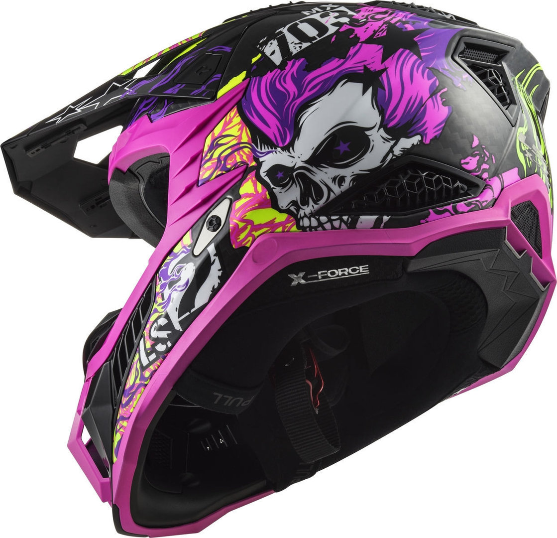 LS2 MX703 X-Force Fireskull Carbon Motocross hjälm S (55/56) Figur 4