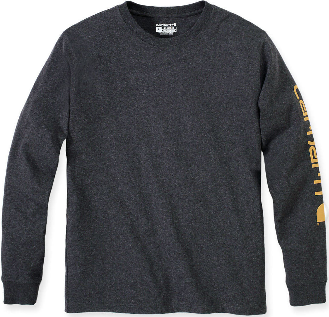 Carhartt Logo Mânecă lungă antracit S Figura 1