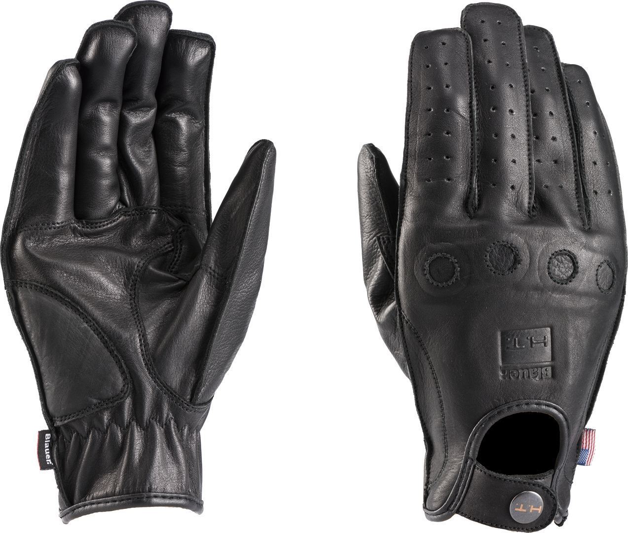Blauer Routine Motorradhandschuhe schwarz S Abbildung 1