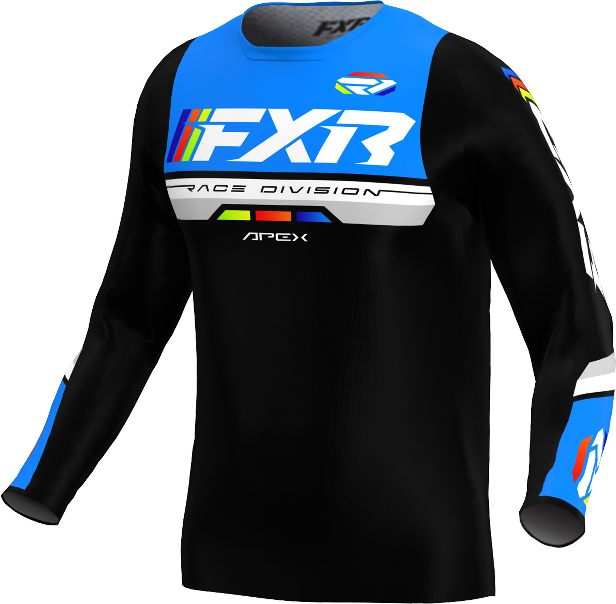 FXR Apex Motokrosový dres černá/modrá/bílá M Obrázek 1
