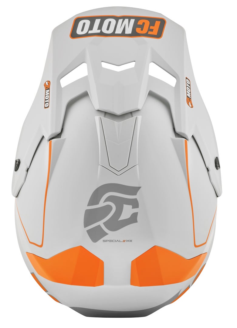 FC-Moto Merkur Straight Motocross Helm grau/orange 2XL Abbildung 6
