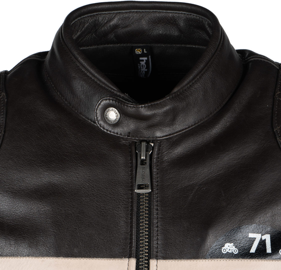 Helstons Chevy Buffalo Motorcycle Leather Jacket dark brown M Figure 5