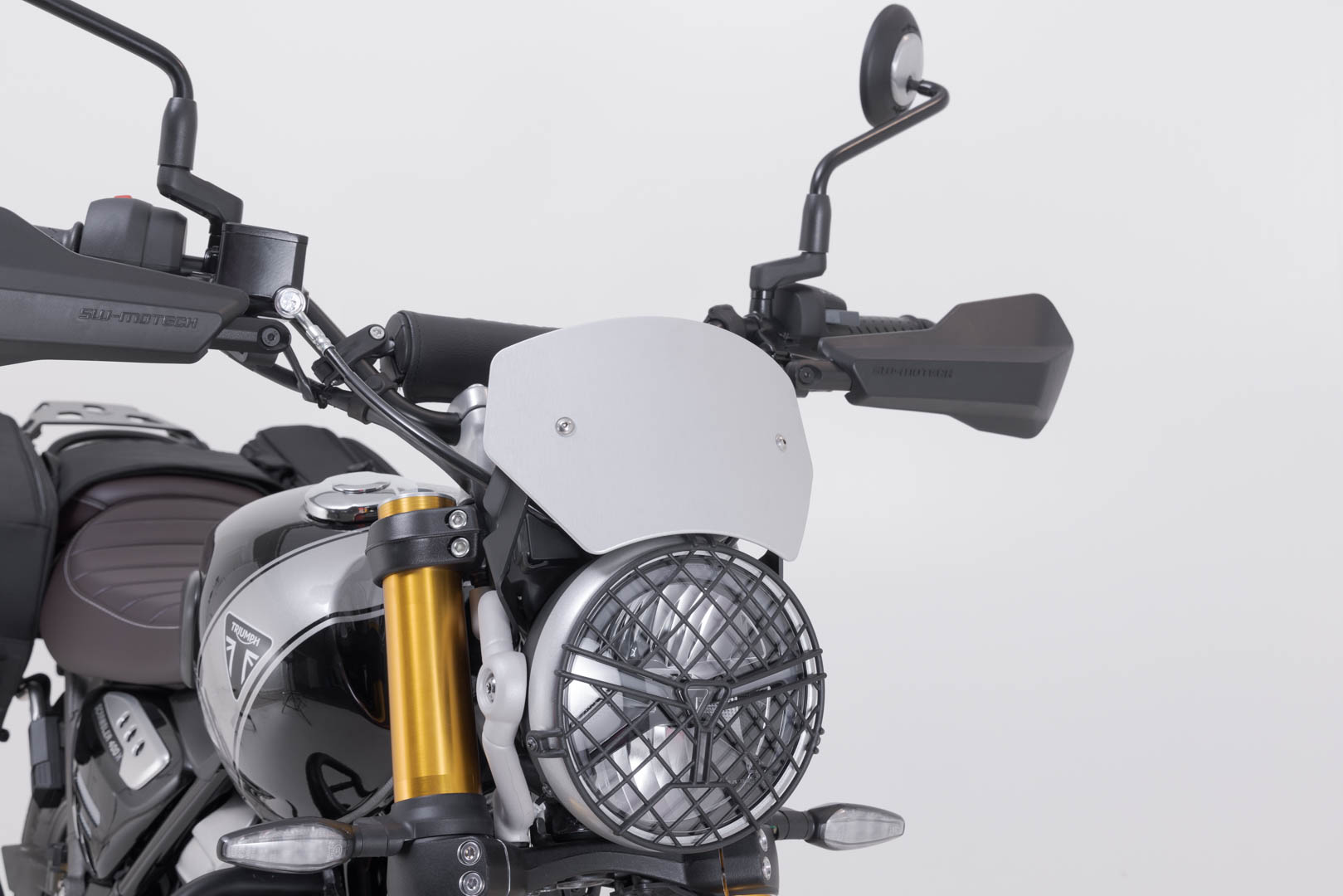 Parbrizul SW-Motech - Argintiu. Triumph Scrambler 400 X (23-). Figura 1