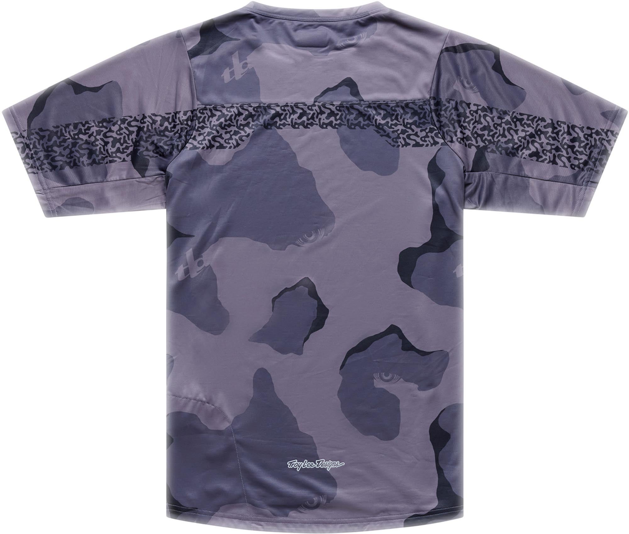 Side view of Troy Lee Designs Skyline Pro Flow Camo Short Sleeve Bicycle Jersey