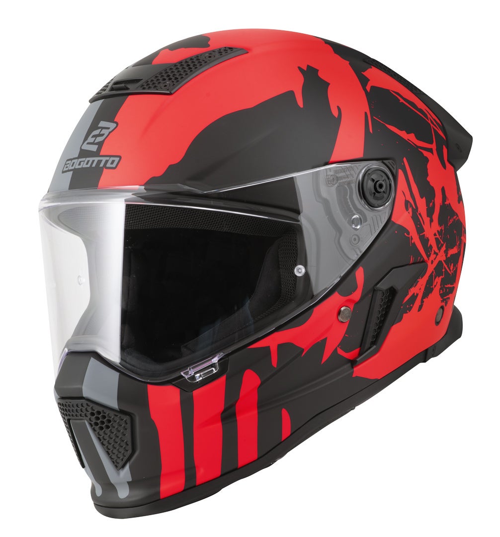 Bogotto Rapto Demon Casque Gris/rouge mat XL Figure 17