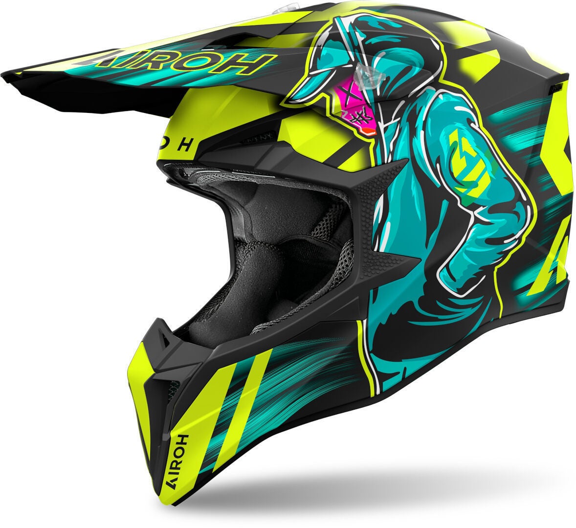 Airoh Wraaap Cyber Casco da motocross giallo/blu M (57/58) Figura 1