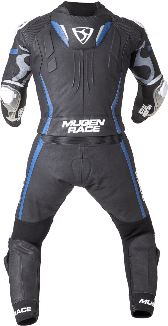 MUGENRACE Mucho Two Piece Motorcycle Leather Suit black/white/blue 52 Figure 3