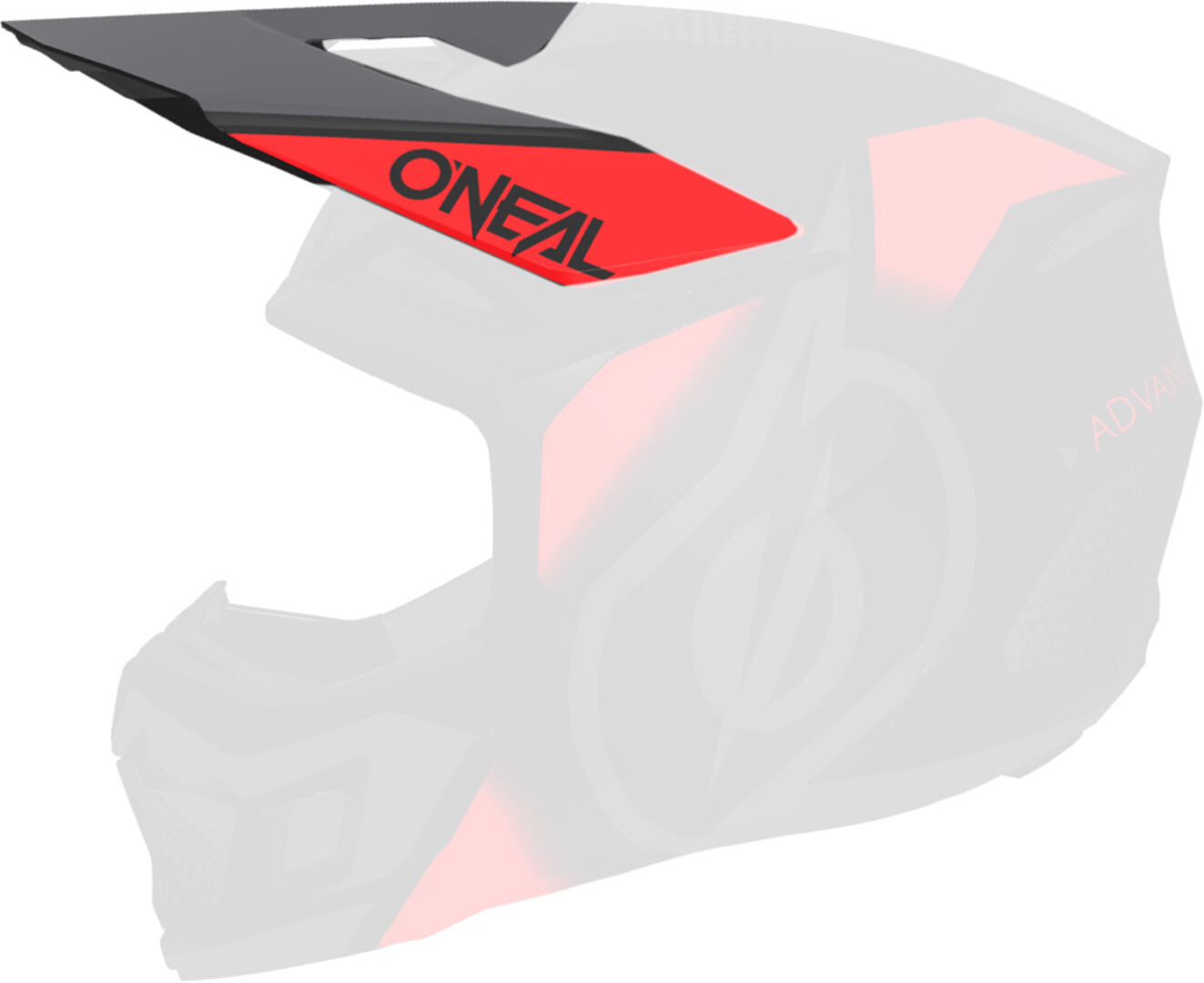 Oneal 3SRS Vision Motocross hjelm sort/grå/rød S (55/56) Figur 2