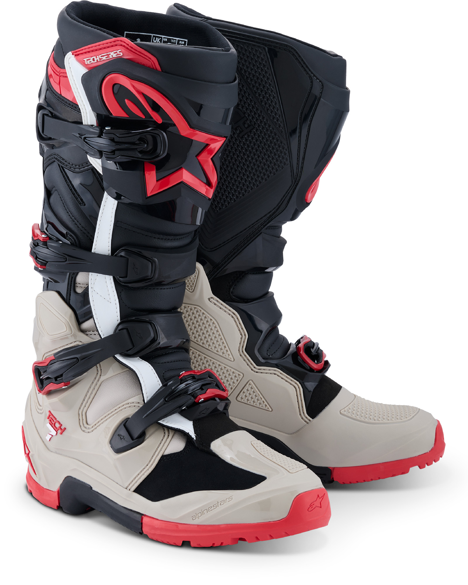 Alpinestars Tech 7 Enduro 2026 Motocross Stiefel schwarz/grau/rot 7 Abbildung 1