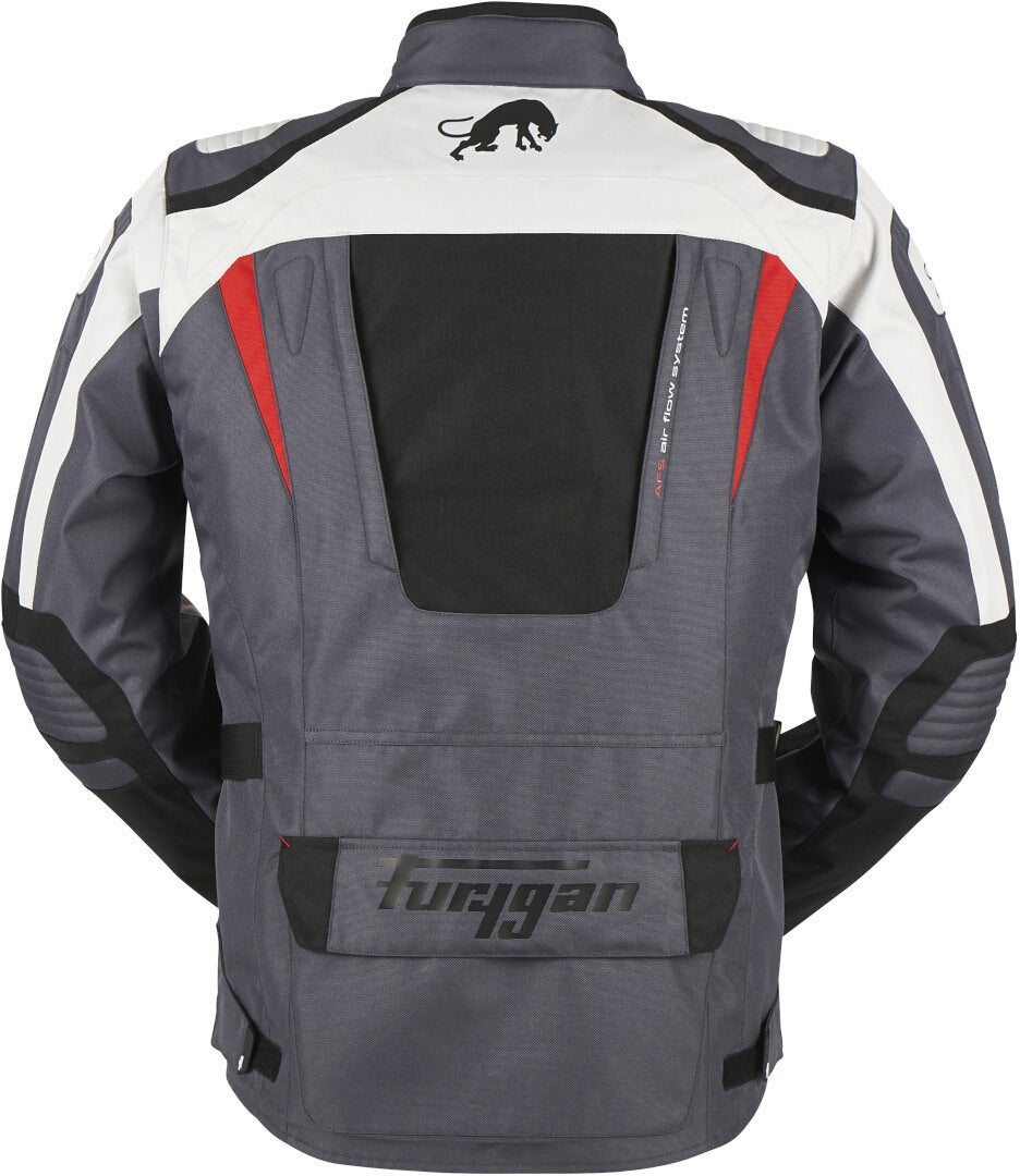 Furygan Apalaches Motorfiets textiel jas zwart/grijs/rood XL Figuur 3