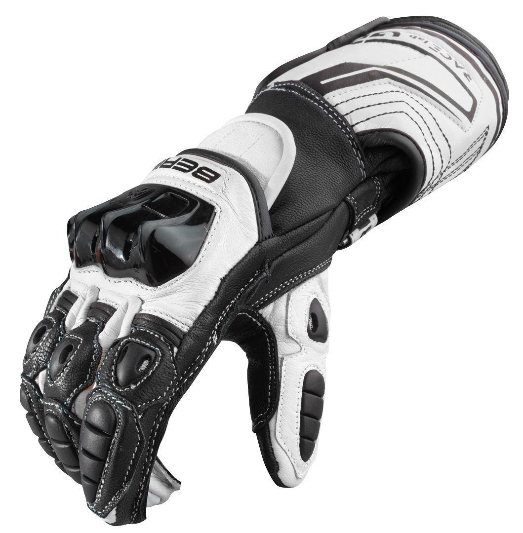 Berik Track Pro Motorcycle Gloves white/black M Figure 2