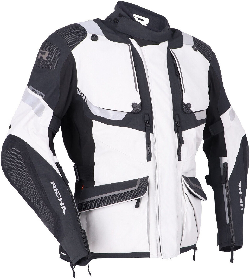 Richa Armada 1.1 Gore-Tex Pro waterproof Motorcycle Textile Jacket black/white/grey L Figure 1