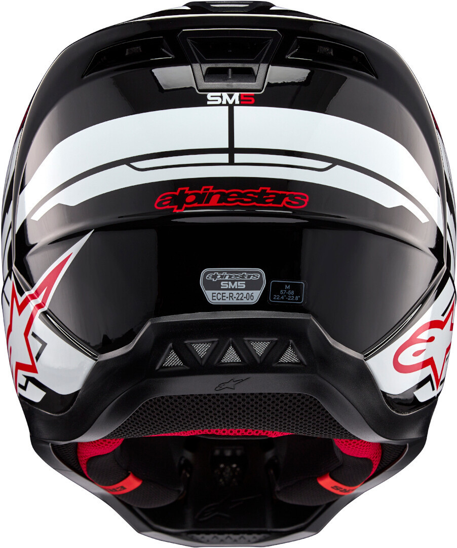 Alpinestars S-M5 Action 2 2024 Cască de motocross Negru/Alb/Roșu XS (53/54) Figura 3