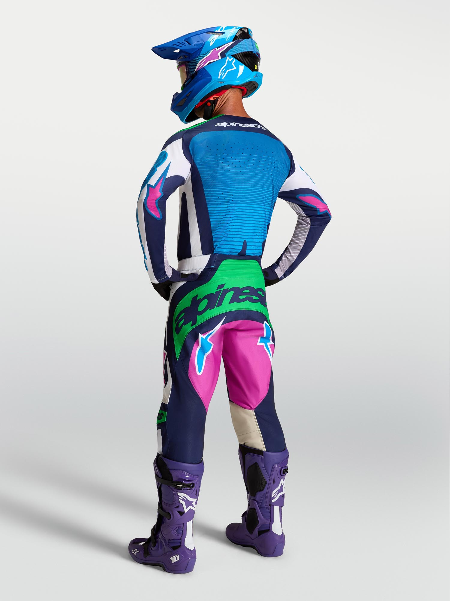 Alpinestars Techstar Maven Motocrossbroek wit/blauw/groen 34 Figuur 7
