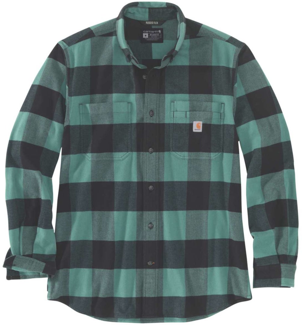 Carhartt Midweight Flannel Plaid Camicia Verde M Figura 1