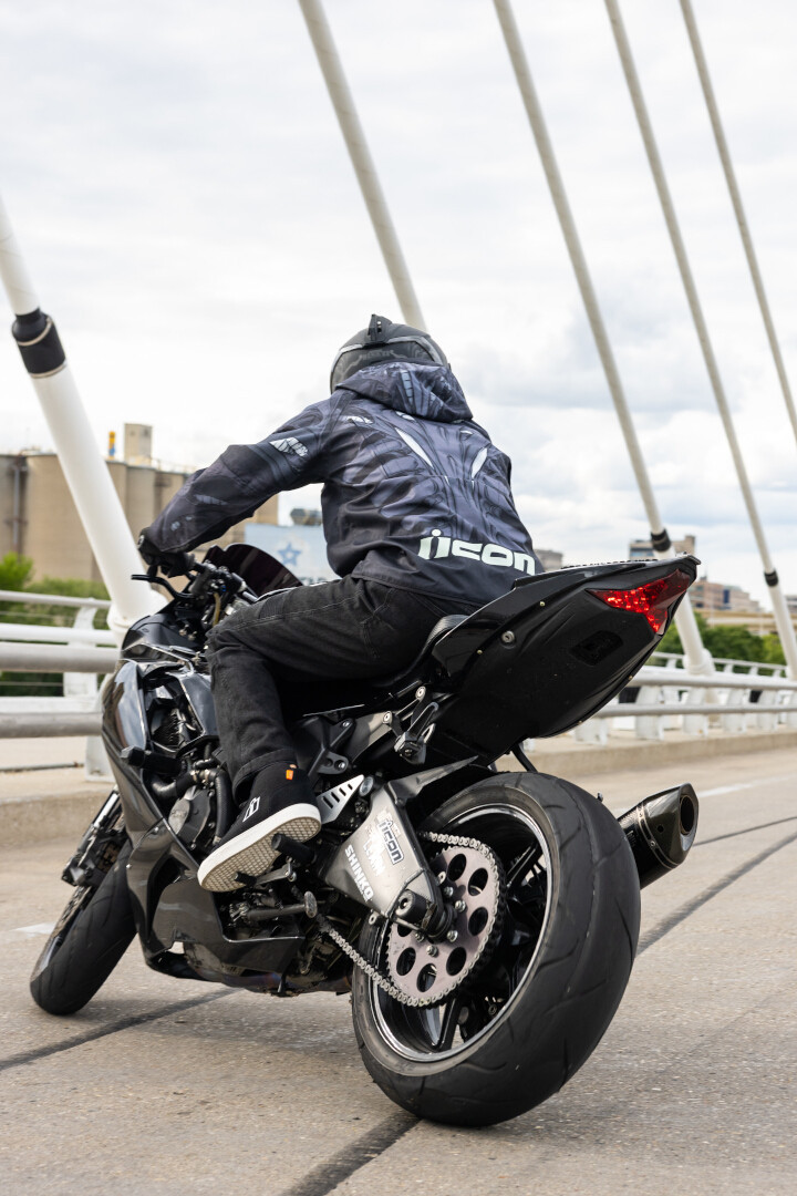 Icon Airform Manik'R Motorcycle Textile Jacket grey/black 3XL Figure 4