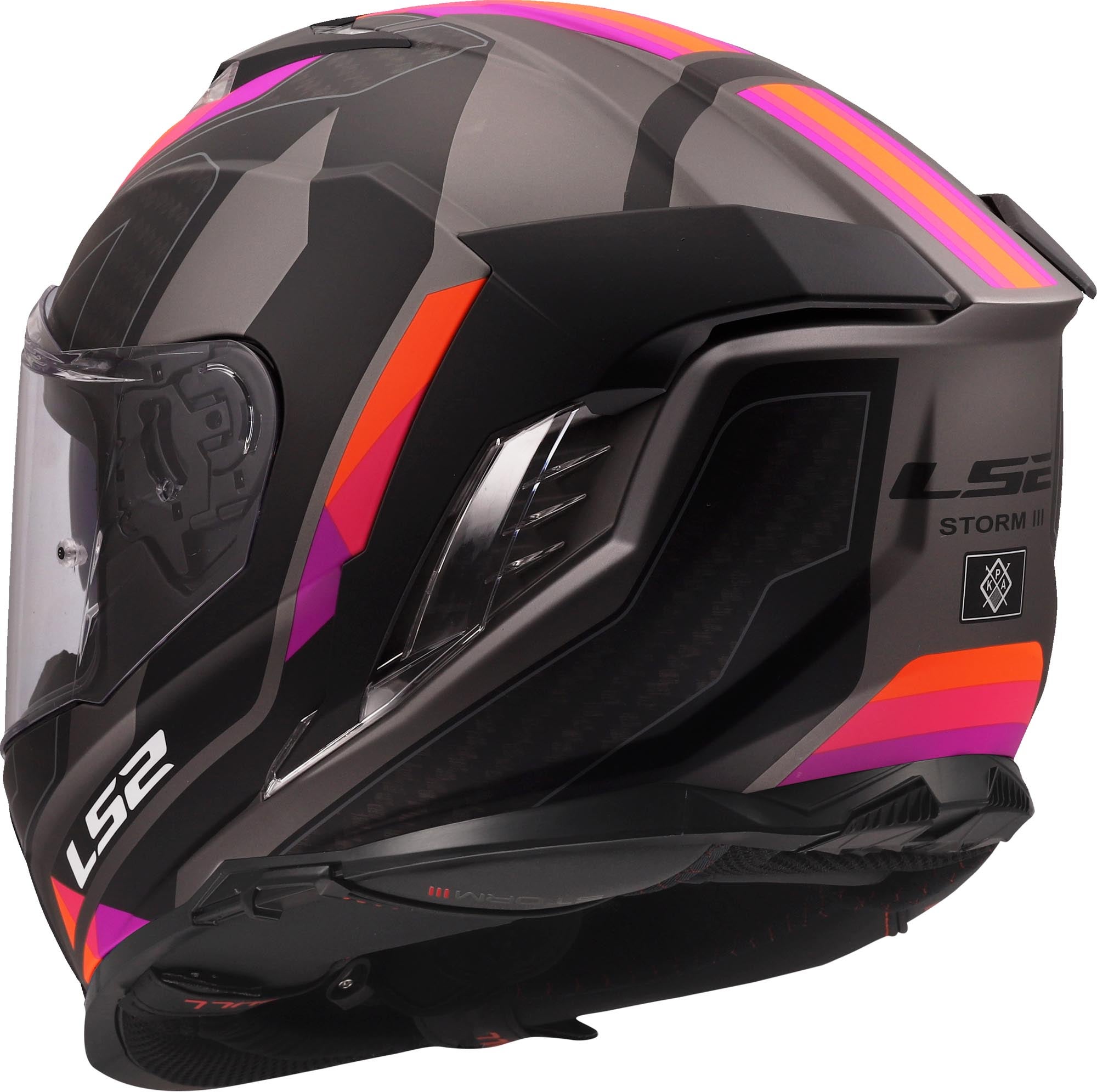 LS2 FF818 Storm III Sporty Helm grau/lila XL (61/62) Abbildung 3
