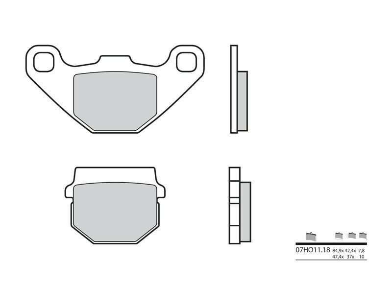 Brembo S.p.A. Plăcuțe de frână din ceramică din carbon Street - 07HO1118 Figura 2
