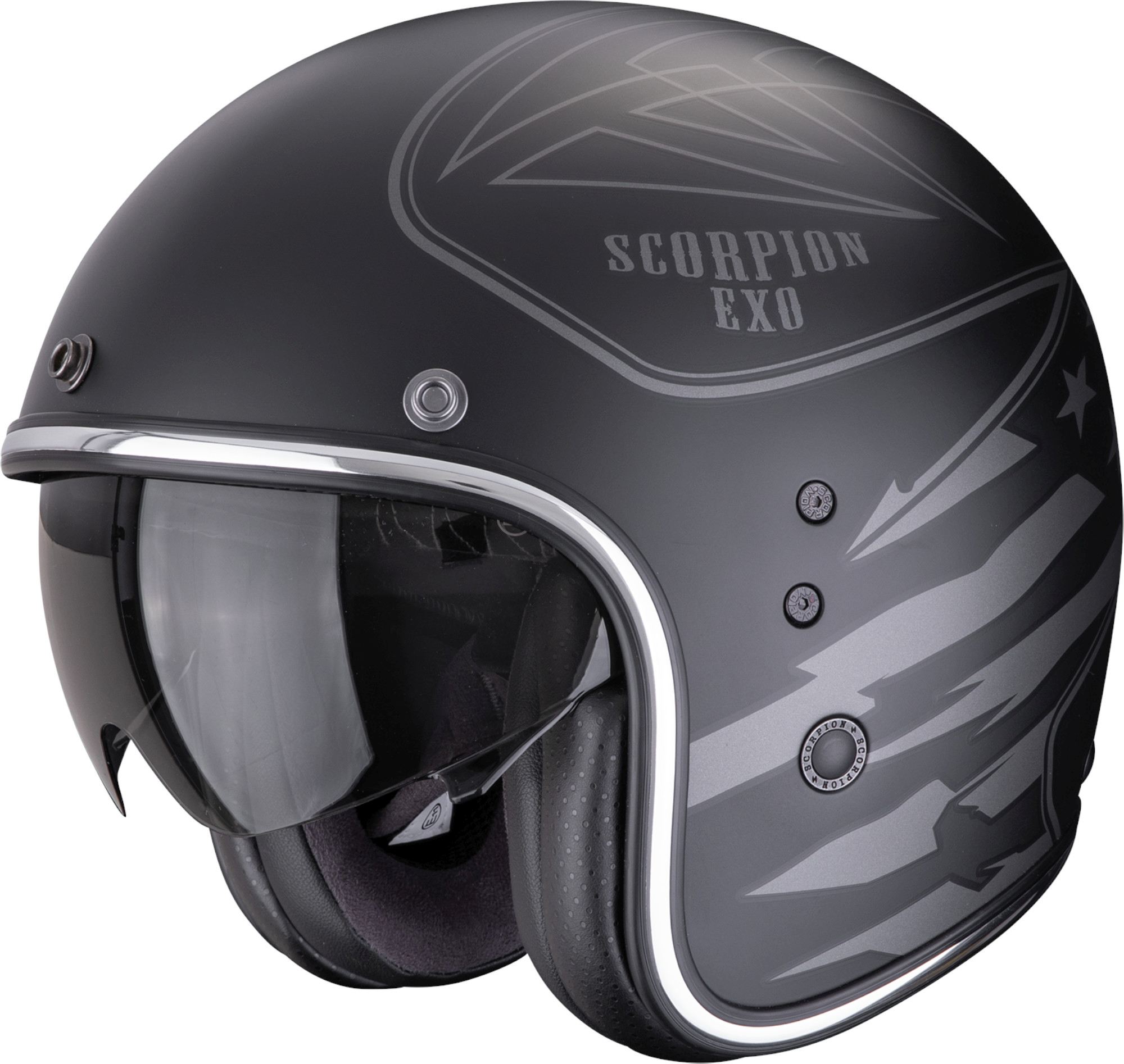 Scorpion Belfast Evo Dawg Jethelm schwarz/grau XL (60/61) Abbildung 1
