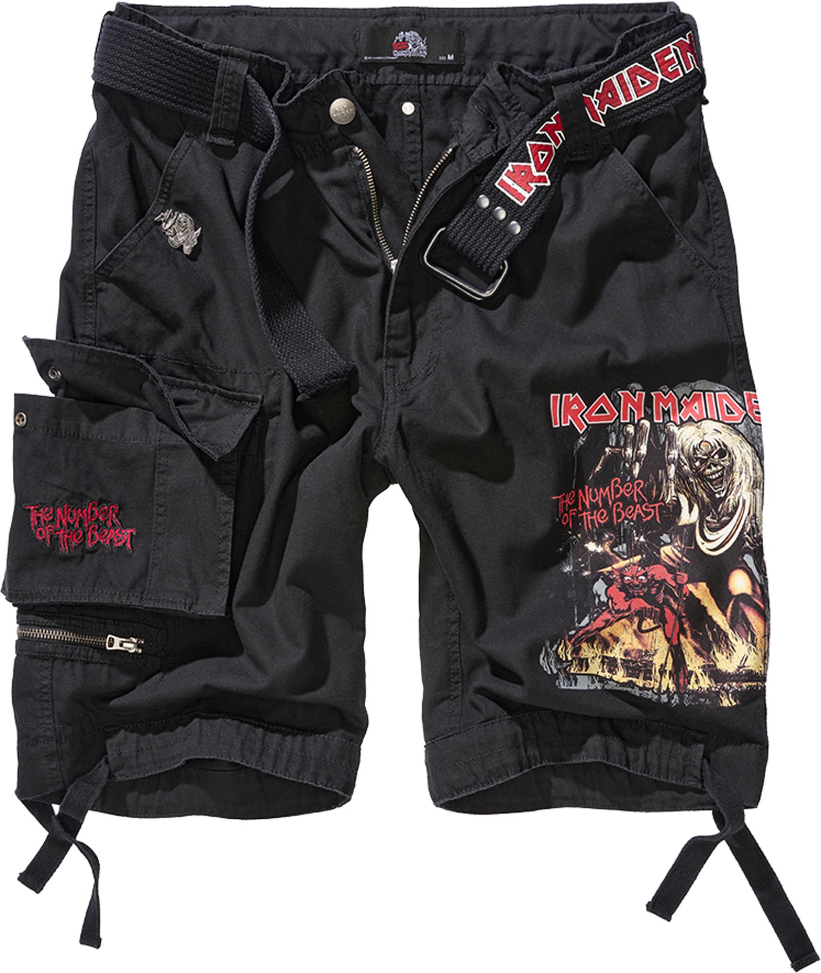Brandit Iron Maiden Savage The Number of the Beast Black Edition Shorts M Abbildung 1