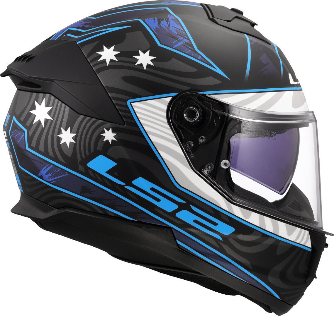 LS2 FF808 Stream II Galdam Helm zwart mat/blauw S (55/56) Figuur 6