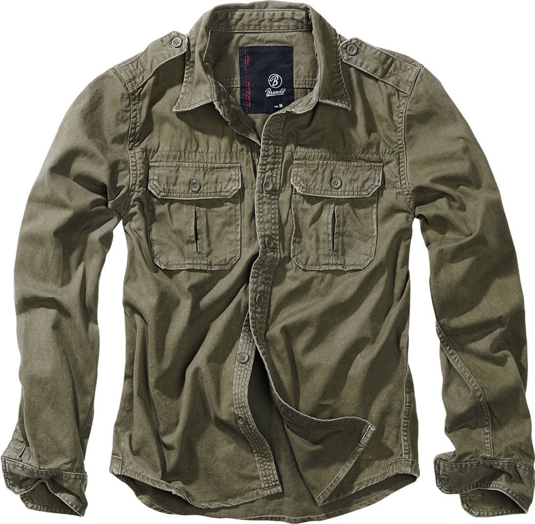 Brandit Vintage Longsleeve Shirt olive 7XL Figure 1