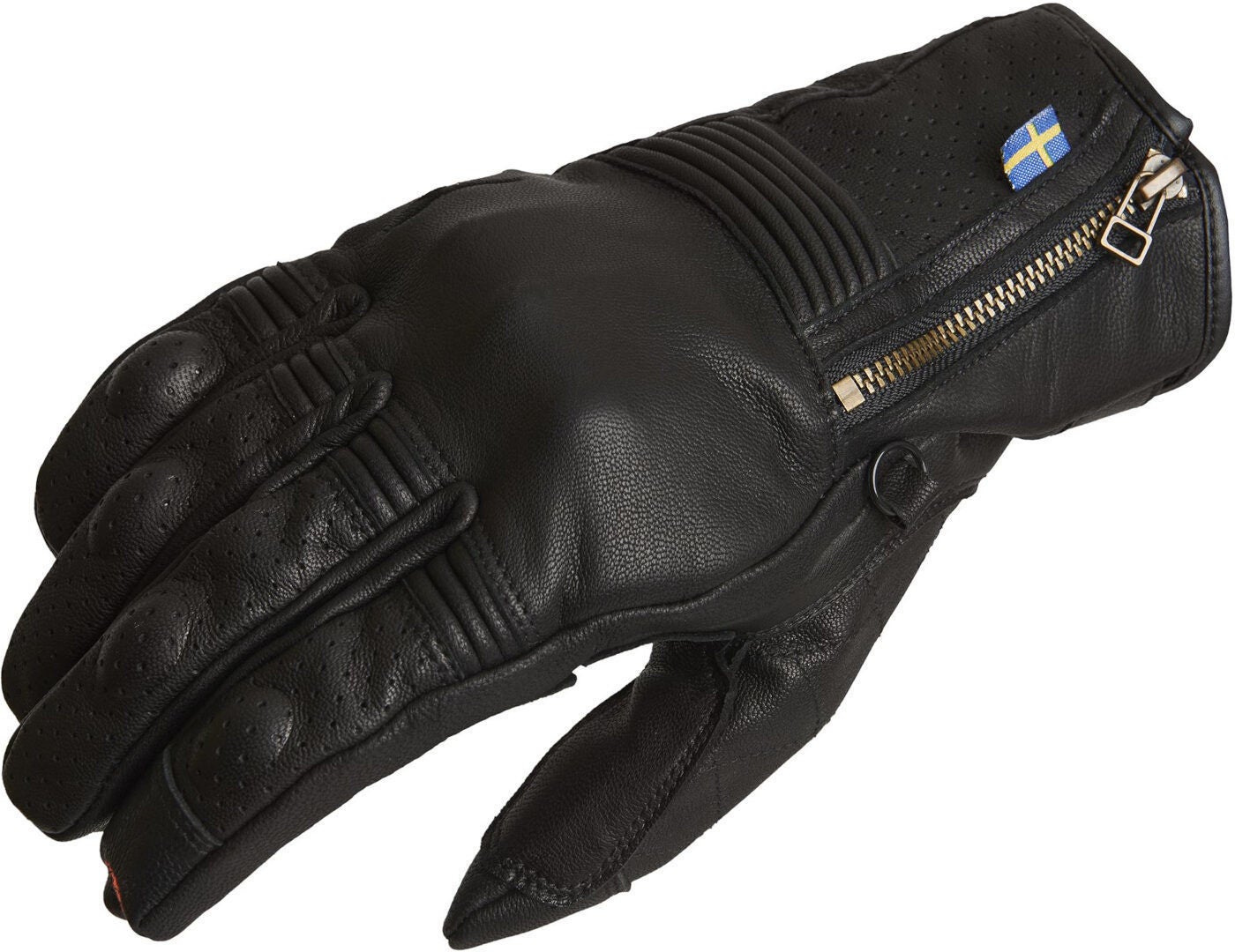 Halvarssons Hofors perforerede motorcykelhandsker Sort 10 Figur 1