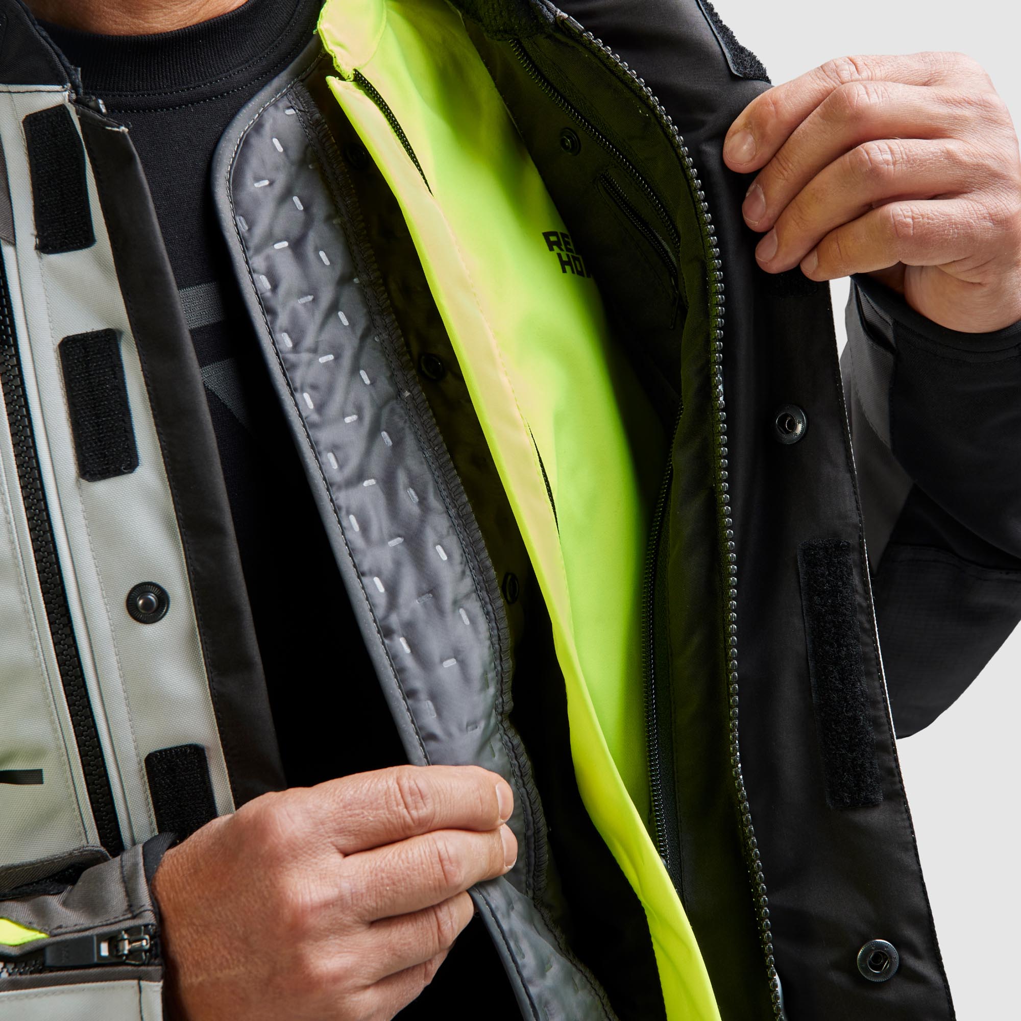 Side view of Rebelhorn Cubby 5 waterproof Motorcycle Textile Jacket