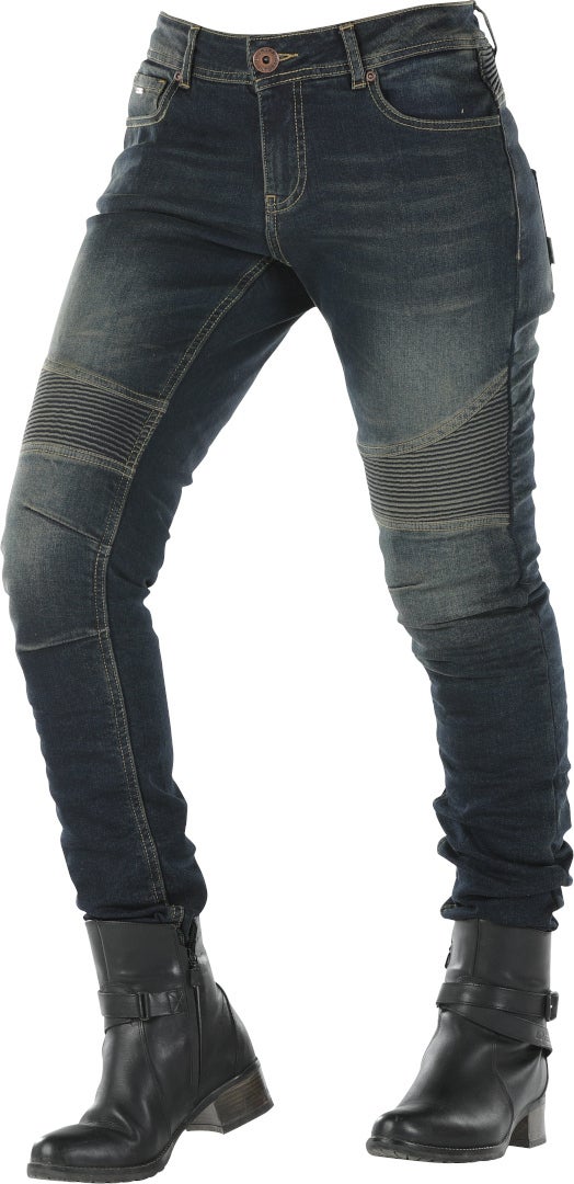 Overlap Imola Damer motorcykel jeans Grå sten 30 Figur 1
