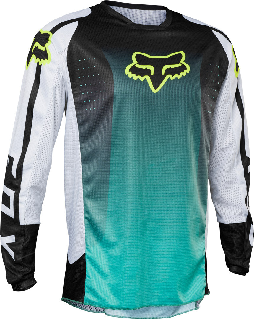 FOX 180 Leed Motorcross jersey turquoise M Figuur 1