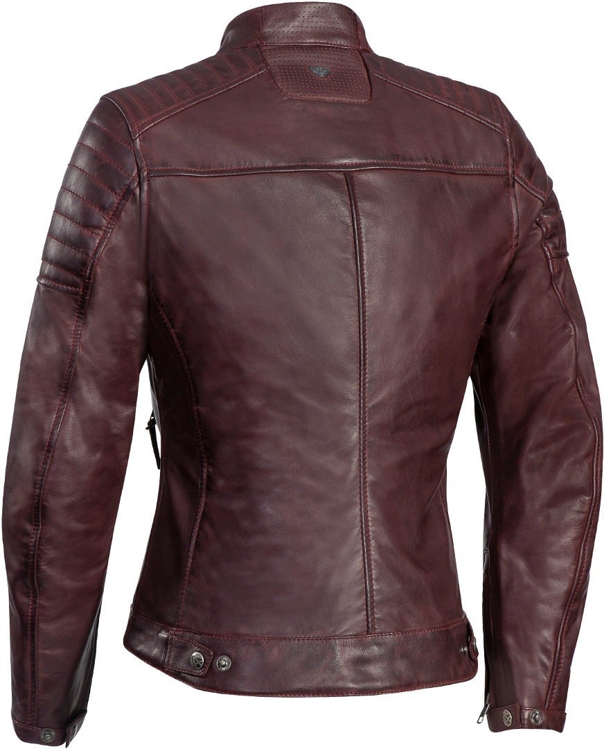 Ixon Spark Veste de moto en cuir de dames Rouge foncé XL Figure 2