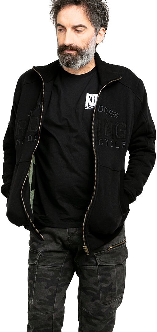 John Doe Standup Neck Motorcykel hoodie Sort/sort M Figur 15
