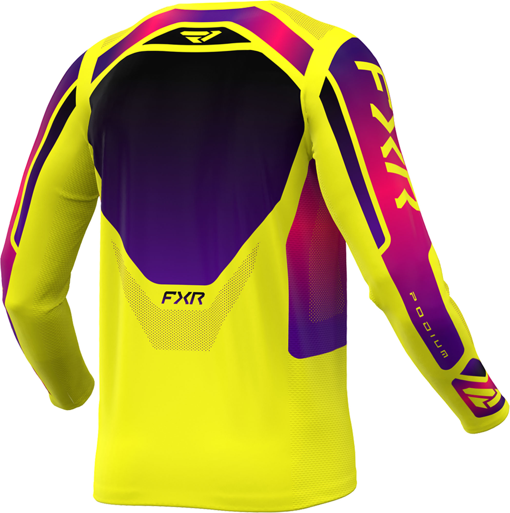 FXR Podium Relay Maillot de motocross jaune/rose XL Figure 2