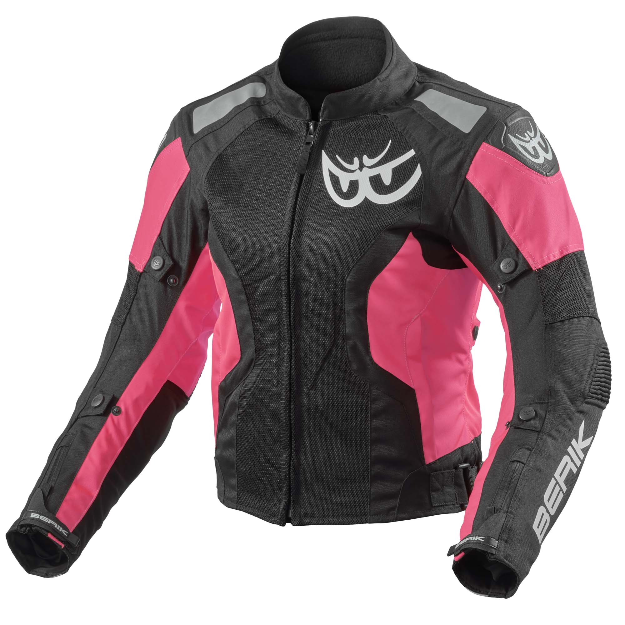 Berik Vephe Damer motorcykel tekstiljakke sort/pink 48 Figur 1