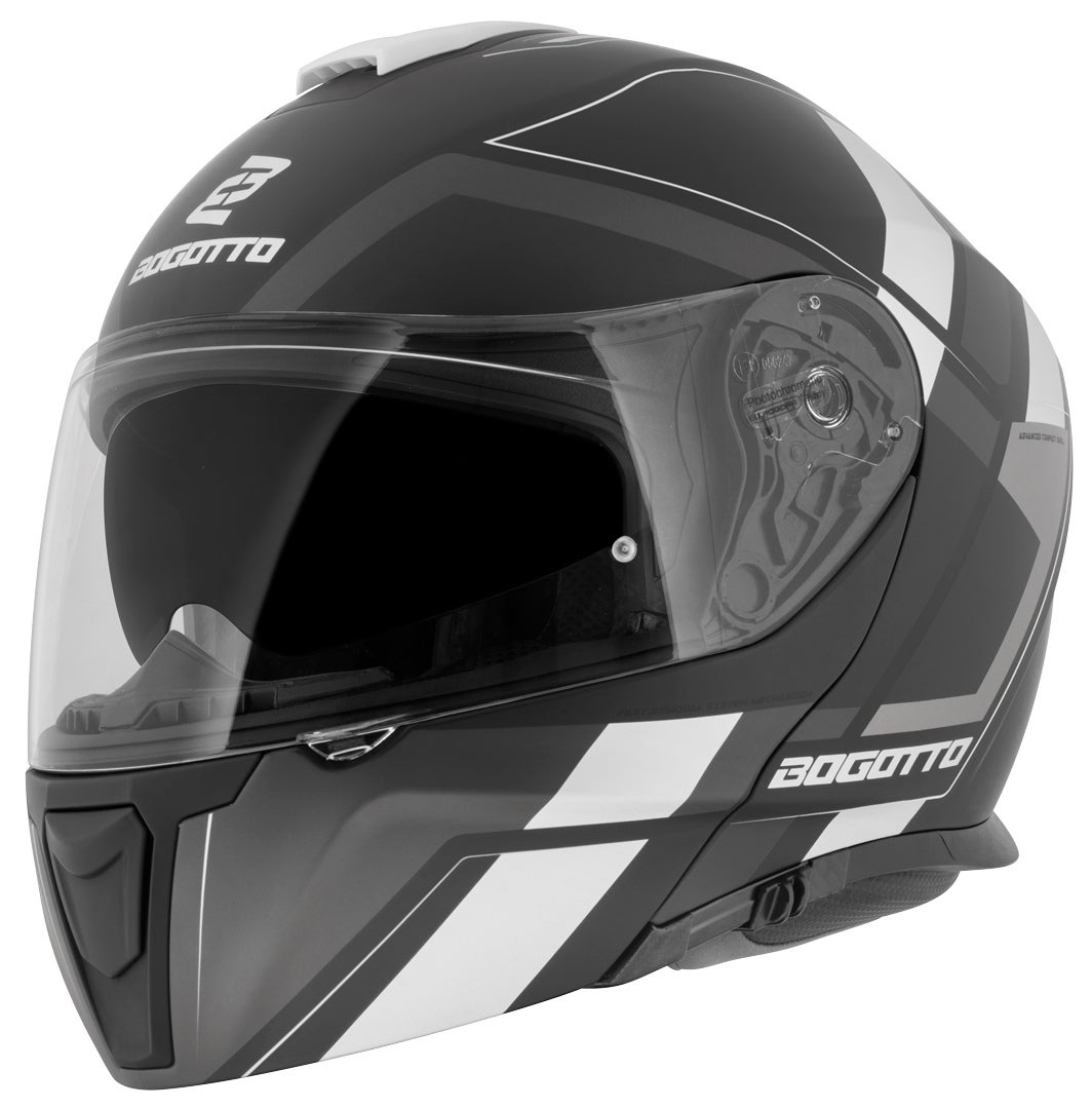 Bogotto FF403 Murata casque rabattable Blanc/Noir/Gris S (55/56) Figure 3