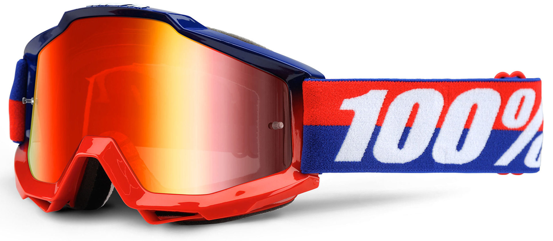 100% Accuri Extra Ochelari de motocross Roșu/Albastru Figura 1