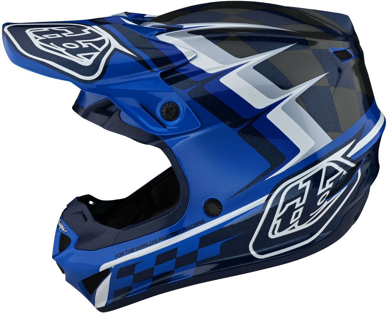 Troy Lee Designs SE4 Warped Polyacrylite MIPS Casco Motocross blu L (58/59) Figura 6