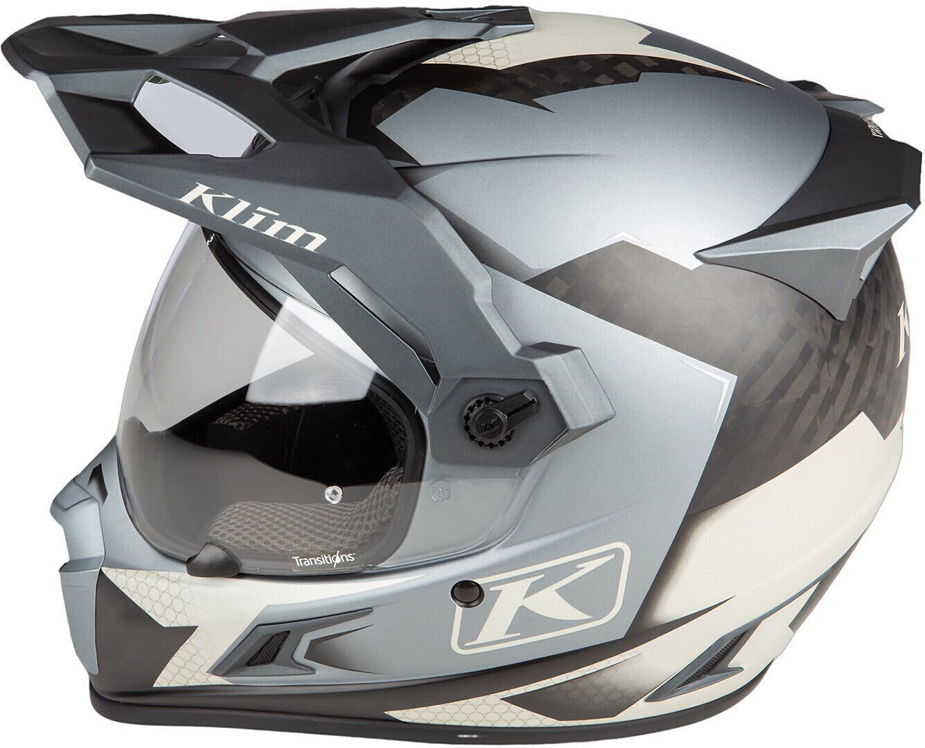 Klim Krios Pro Charger ECE/DOT Carbon Enduro hjelm grå/sort M (57/58) Figur 3