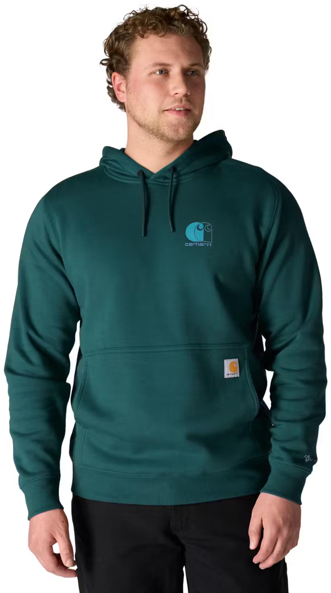 Carhartt Force Logo Sweatshirt turquoise/blauw M Figuur 2