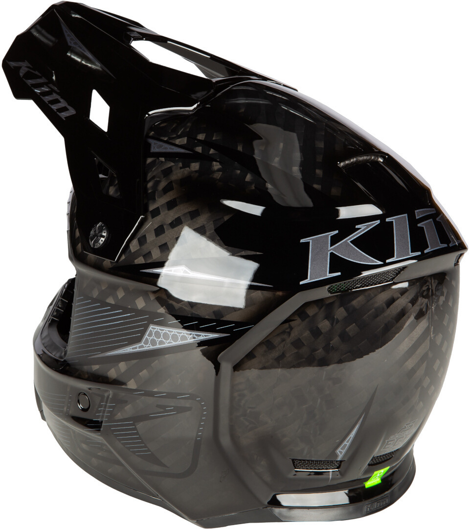 Klim F3 Carbon Pro Motocross hjälm Svart/kol XL (60/61) Figur 2