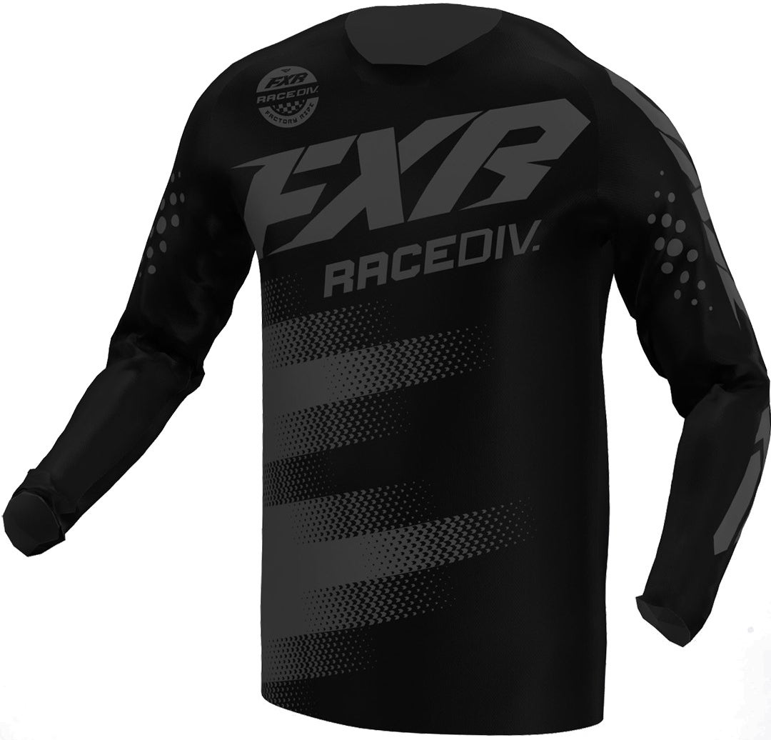 FXR Clutch Stripes Motocross Jersey sort/grå 5XL Figur 1