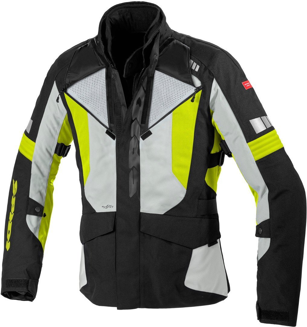 Spidi H2Out Outlander Motorcycle Textile Jacket black/grey/yellow L Figure 2