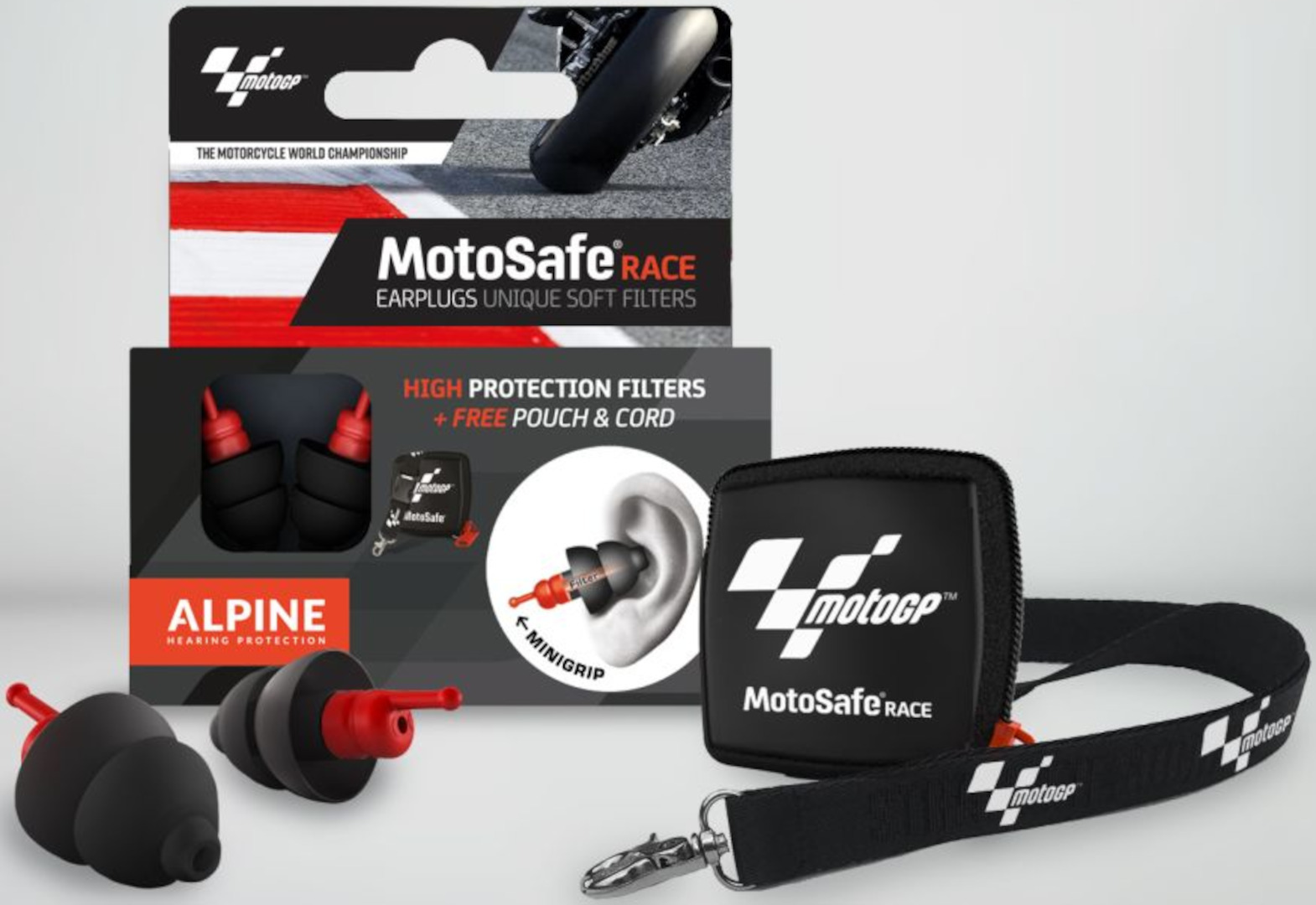 Alpine MotoSafe Race MotoGP Öronproppar svart En storlek passar alla Figur 3